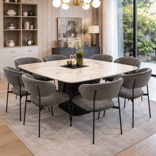 Dino table & 8 Blom chairs